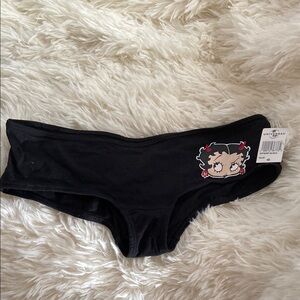 Betty Boop Devil Women’s Black Cartoon Character Underwear Hipster NWT